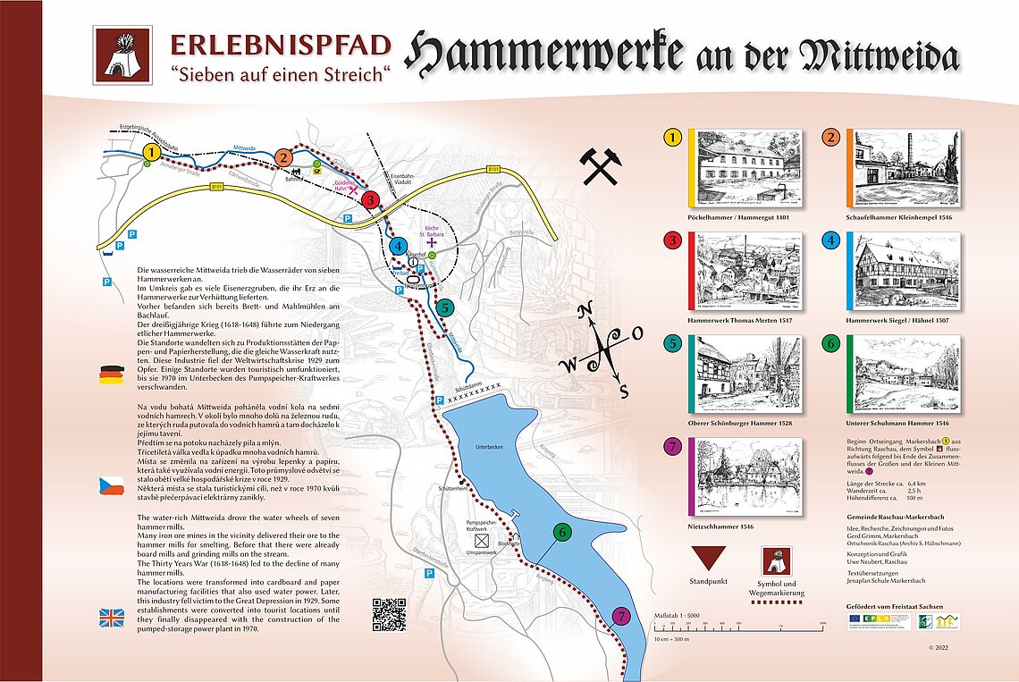 Erlsebnispfad "Sieben auf einem Streich" - Hammerwerke an der Mittweida